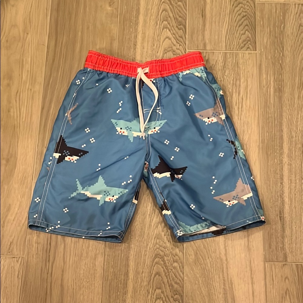 Wes and Willy Boys Red and Blue Swim Shorts Size: 4